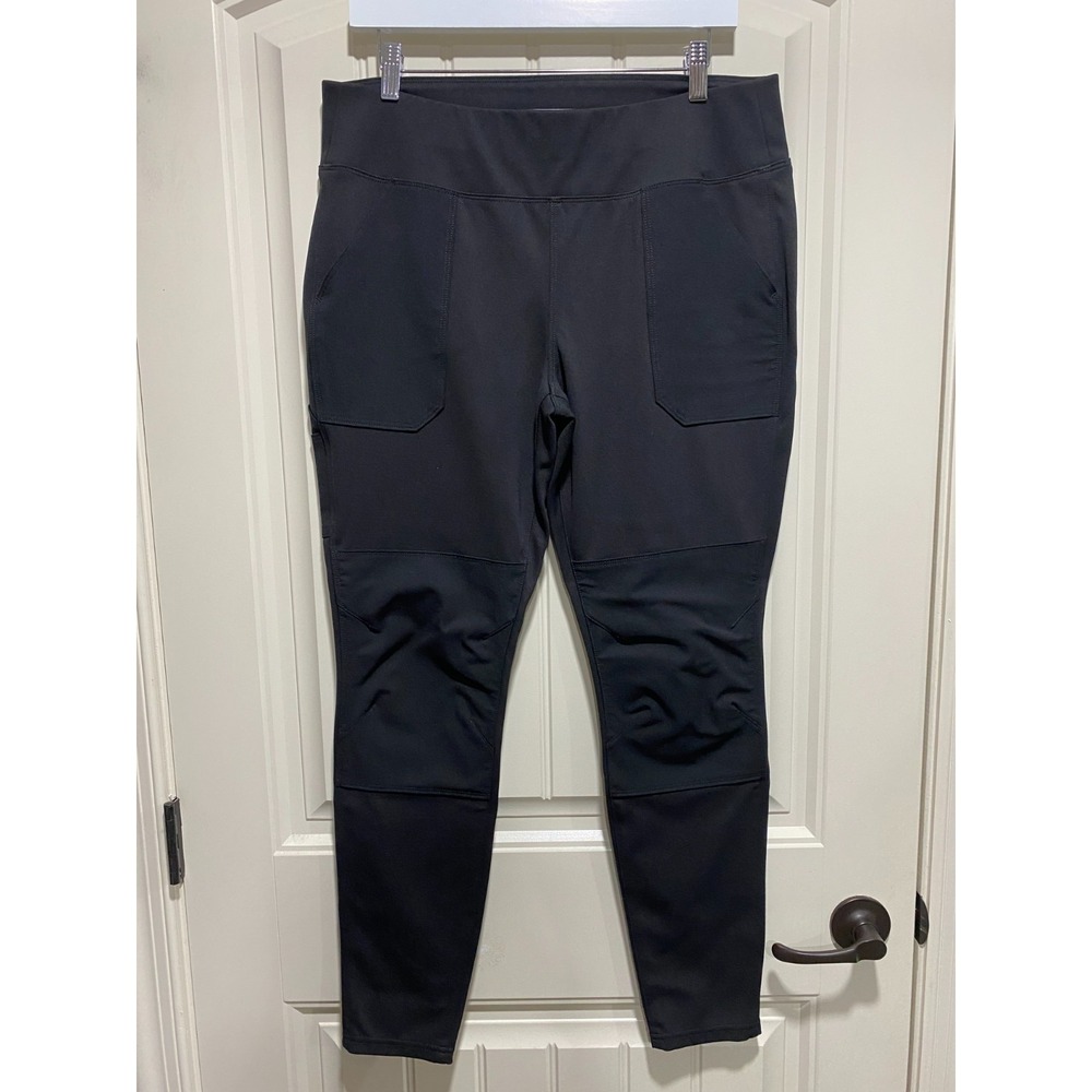 Carhartt Fitted Force Double Knee Leggings Womens L (12/14)‎ Black Utility Pants